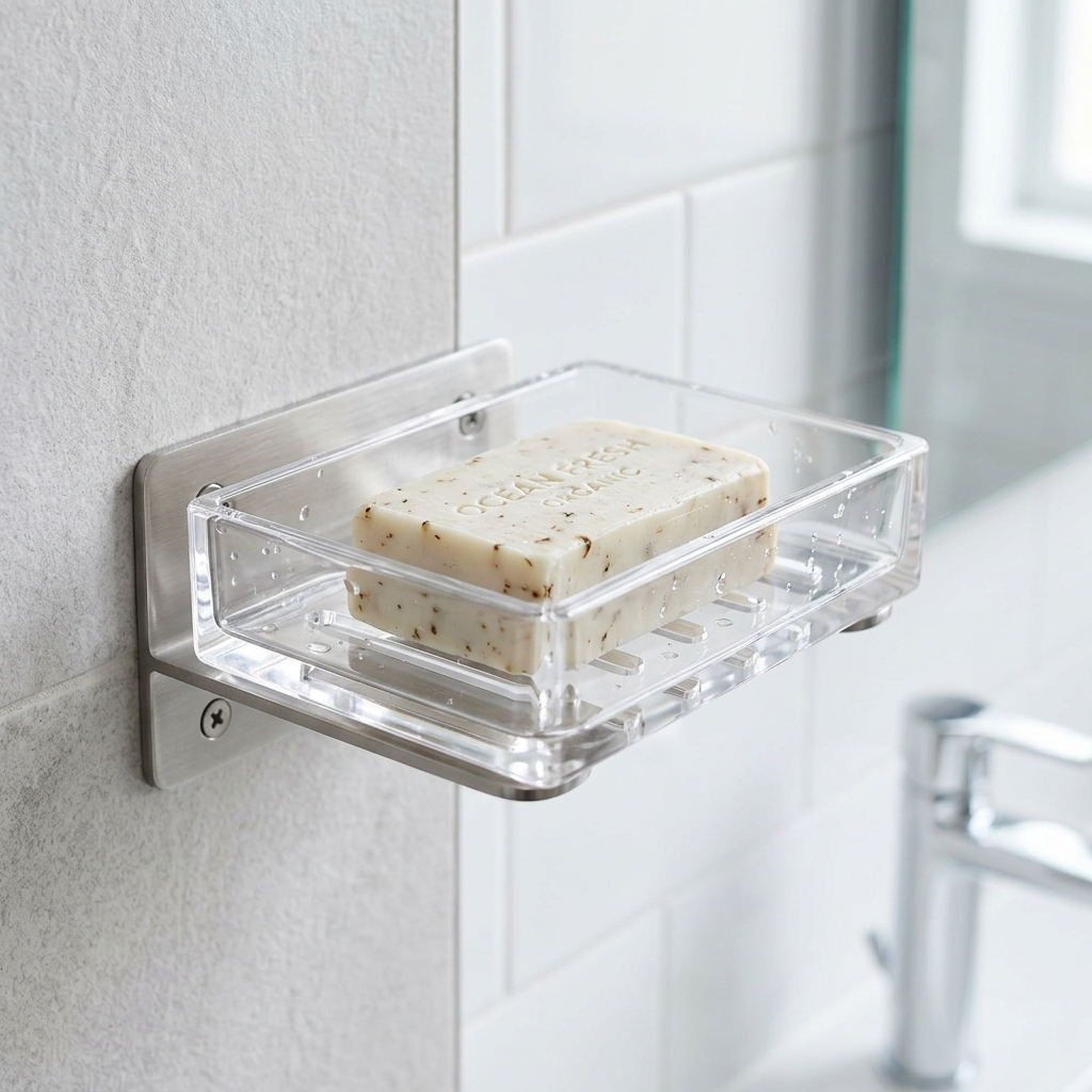 Acrylic Soap Case – Waterproof Crystal Clear Bathroom