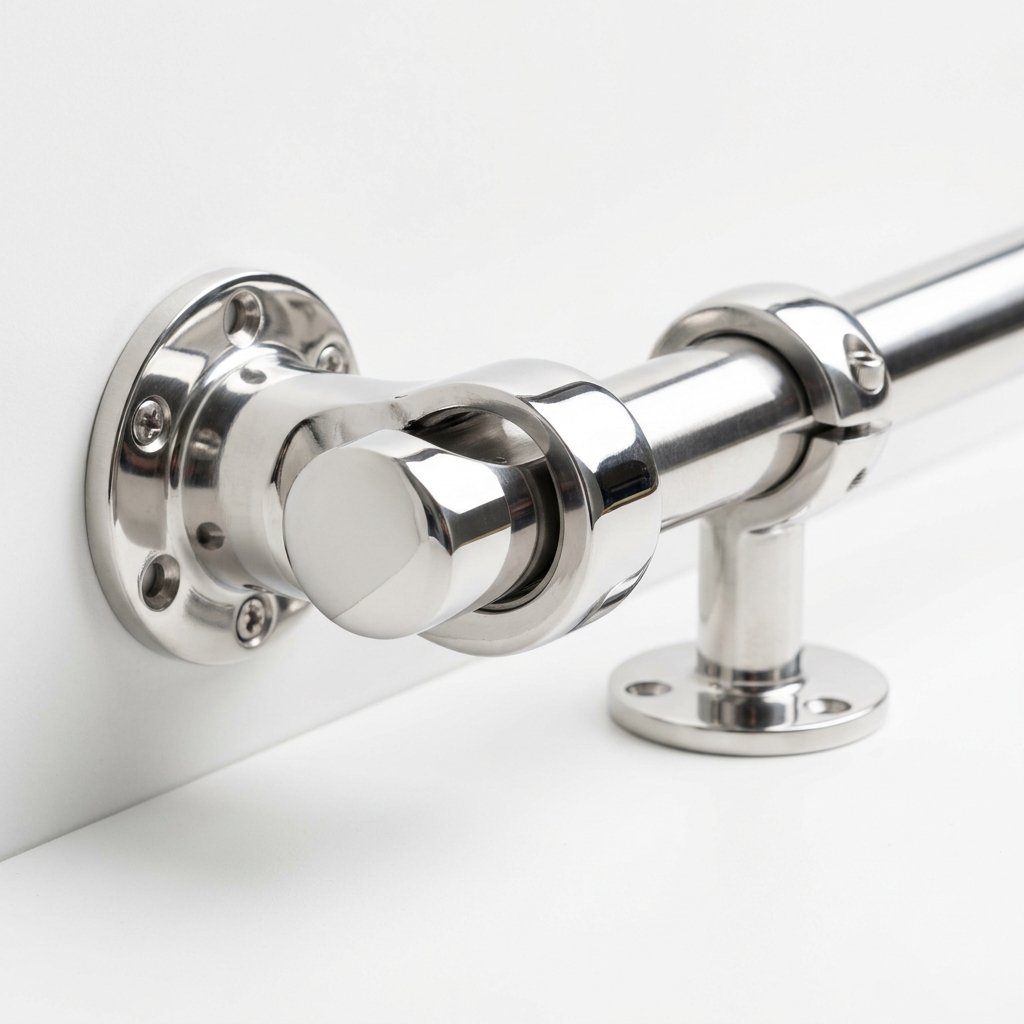 SS Stainless Steel Finish – Modern Rust-Free Curtain Fittings