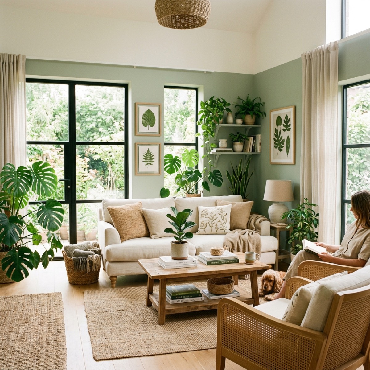 Bright organic living room