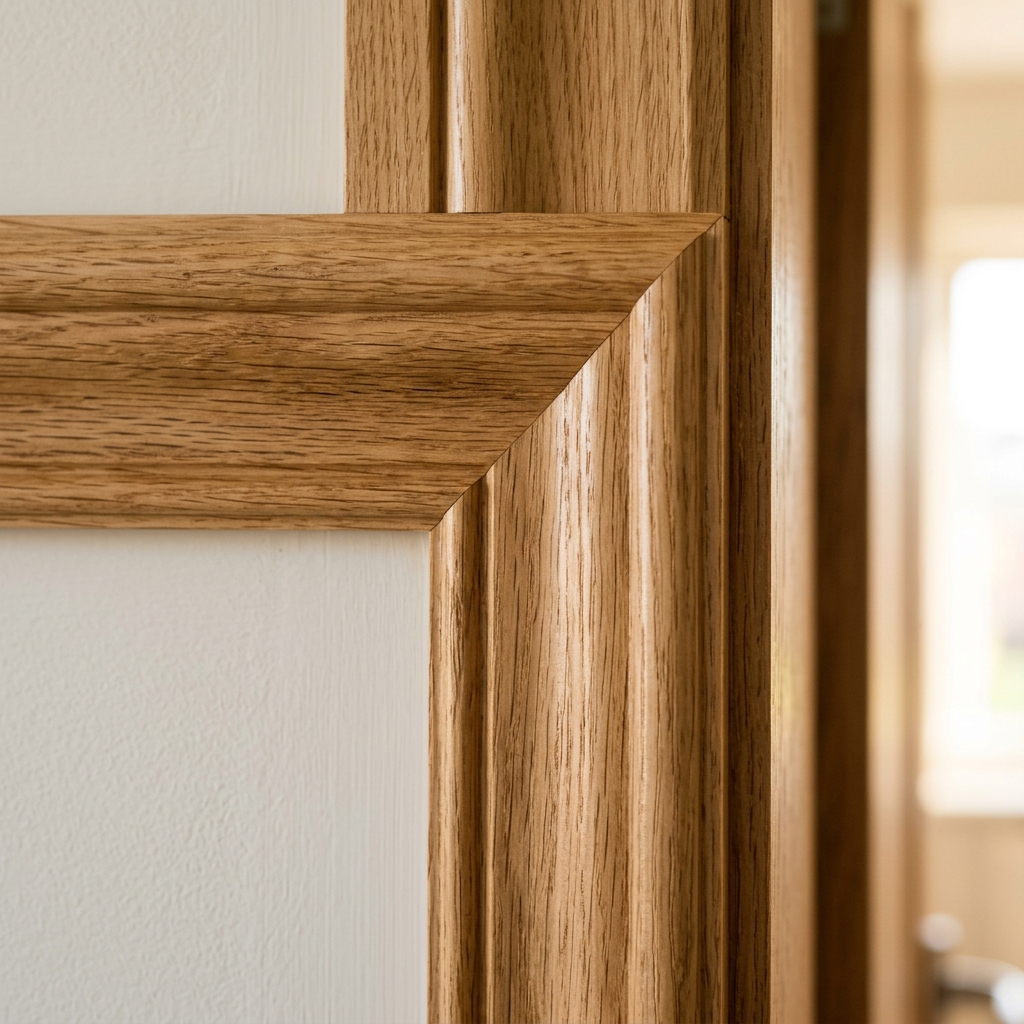 Wood Beading on Door – Close-up Finish